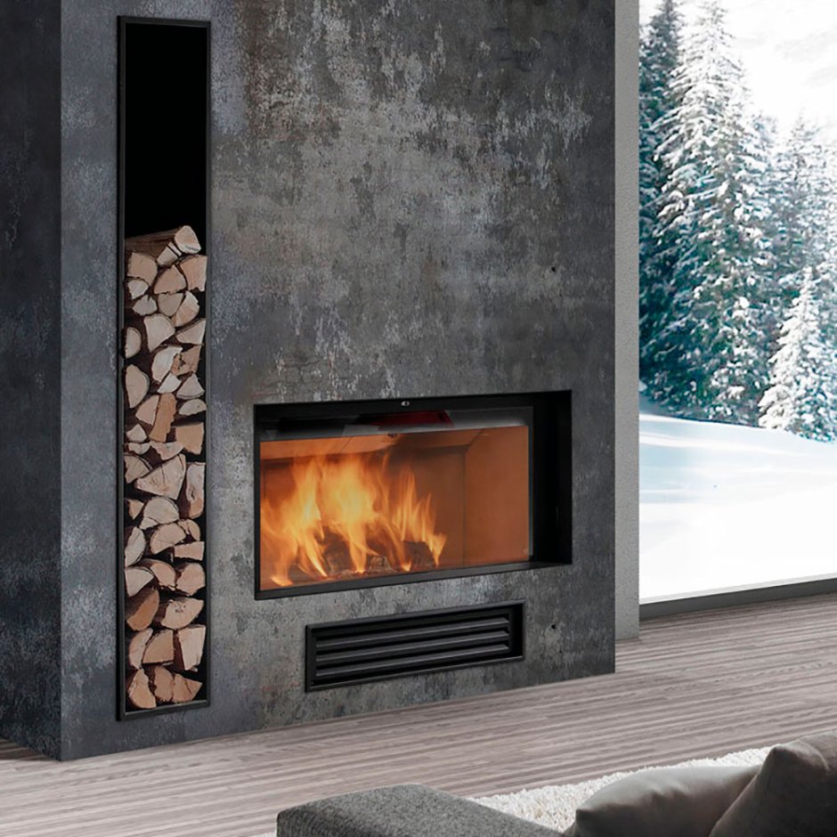 Бетонный камин