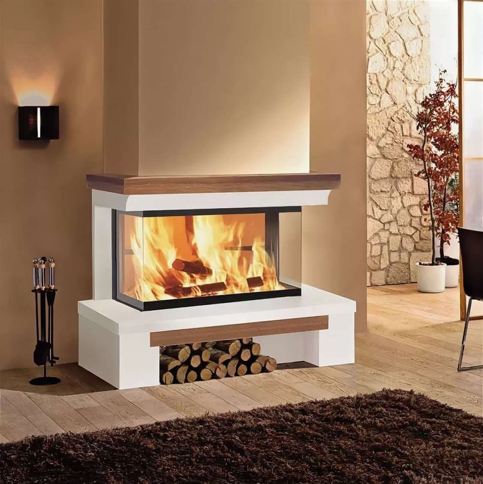 Дровяная печь-камин EDILKAMIN Side 3n + Perla