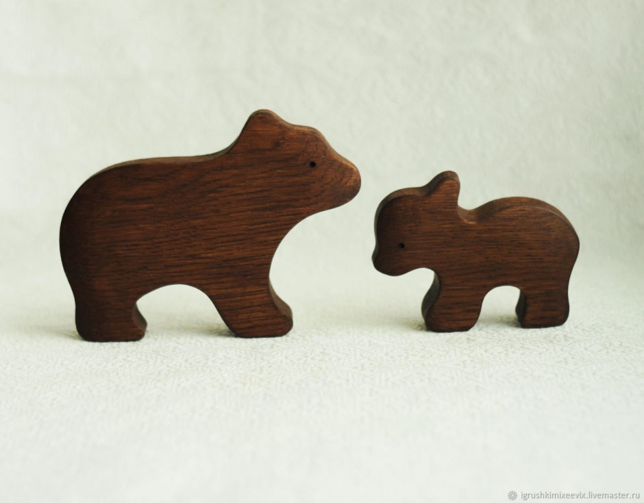 Деревянная игрушка медведь