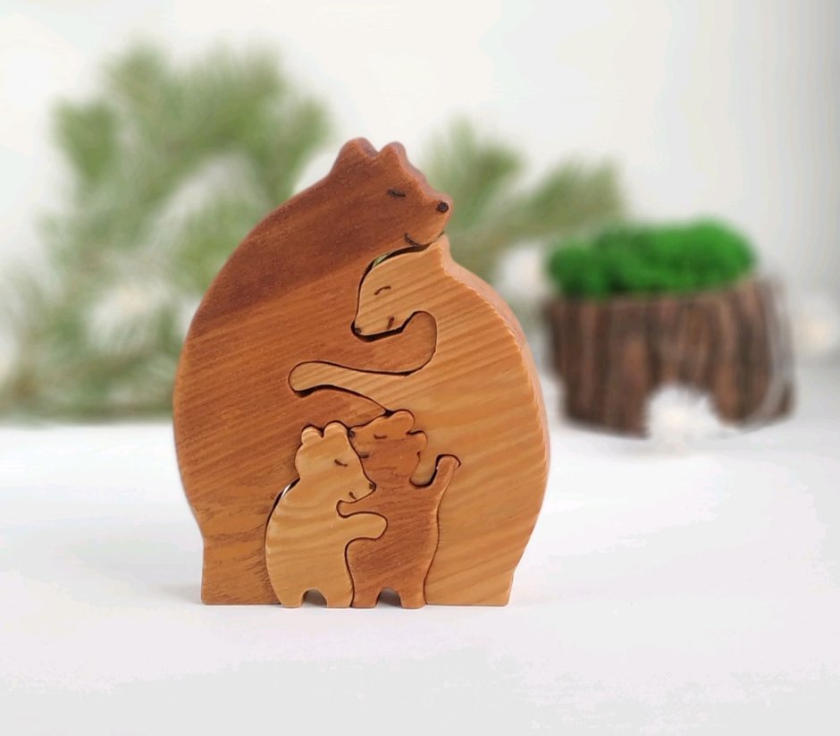 Пазл деревянный "Медвежонок"