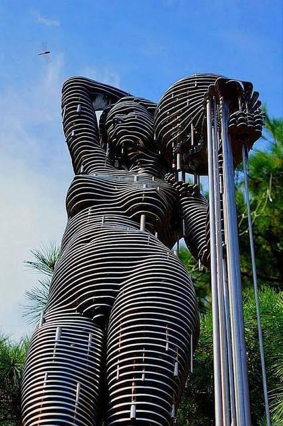 Самурай скульптура из металла