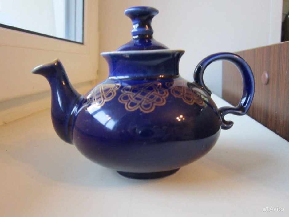 Чайник заварочный фарфоровый ЛФЗ кобальт