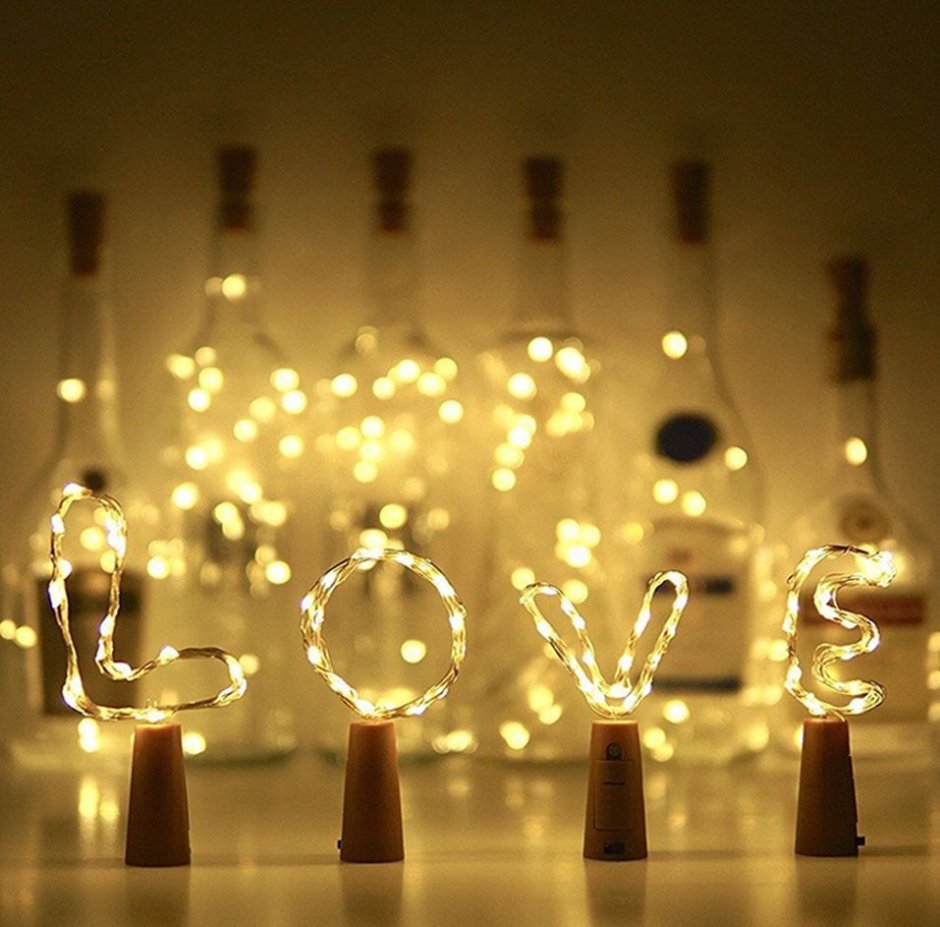 Гирлянда в бутылке