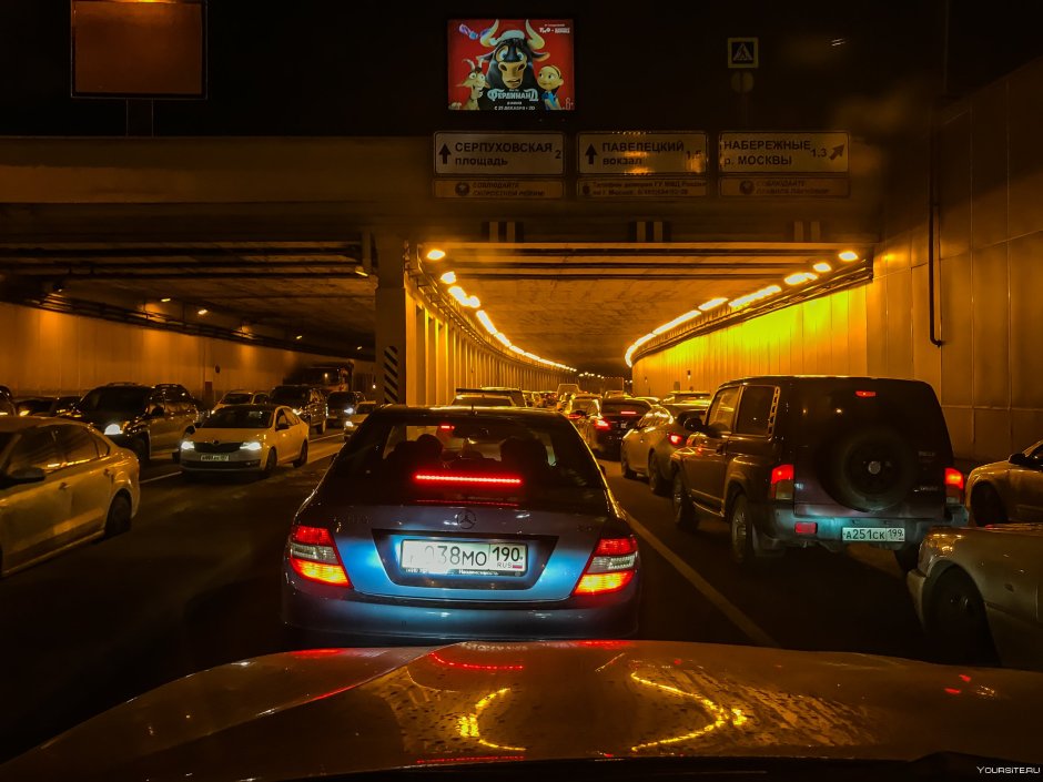 Ночные пробки в Москве