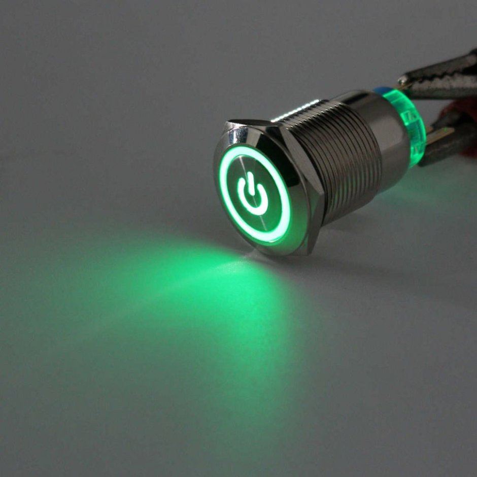 Антивандальная кнопка 21мм с подсветкой