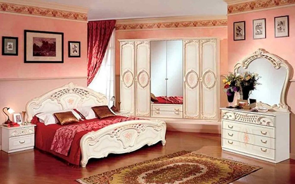 Интердизайн спальня роза беж