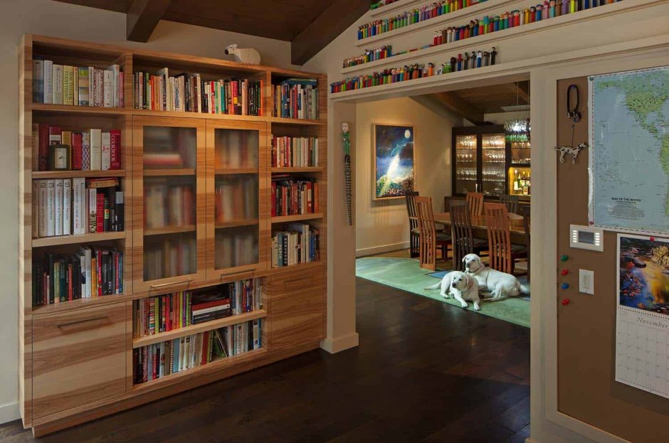 Книжные шкафы в интерьере