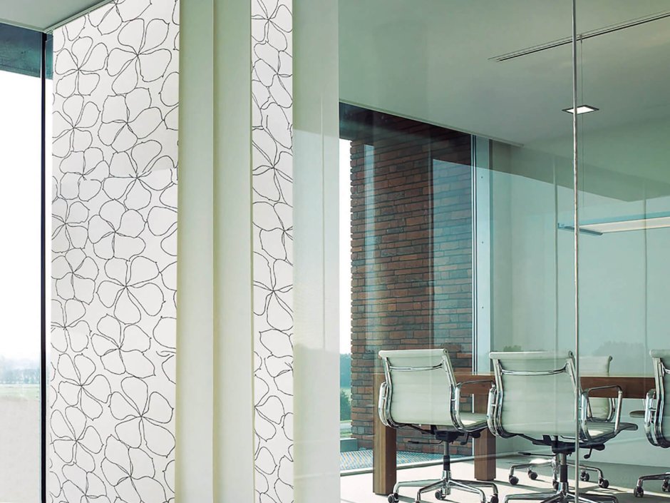 Японские шторы для зонирования