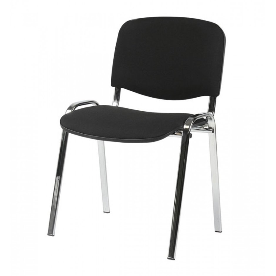 Изо-м стул ( ткань ТК- 1, черный, каркас черный) мек ко ВОМВ