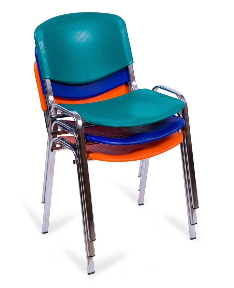 Стул офисный easy Chair изо оранжевый (пластик, металл хромированный)