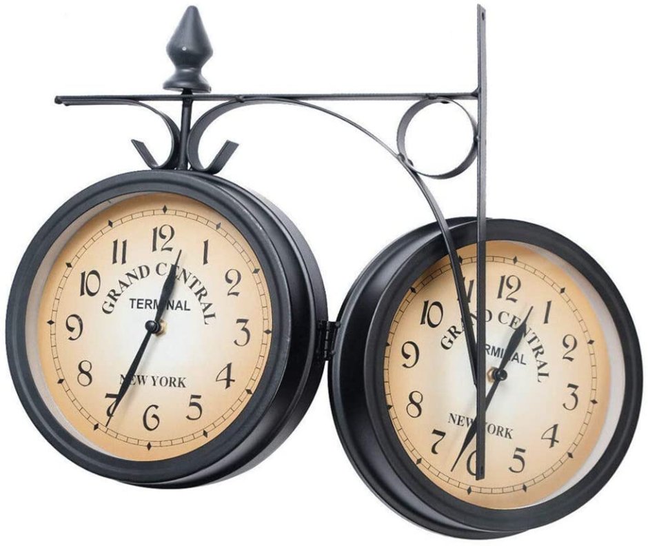 Ретро часы настенные двухсторонние