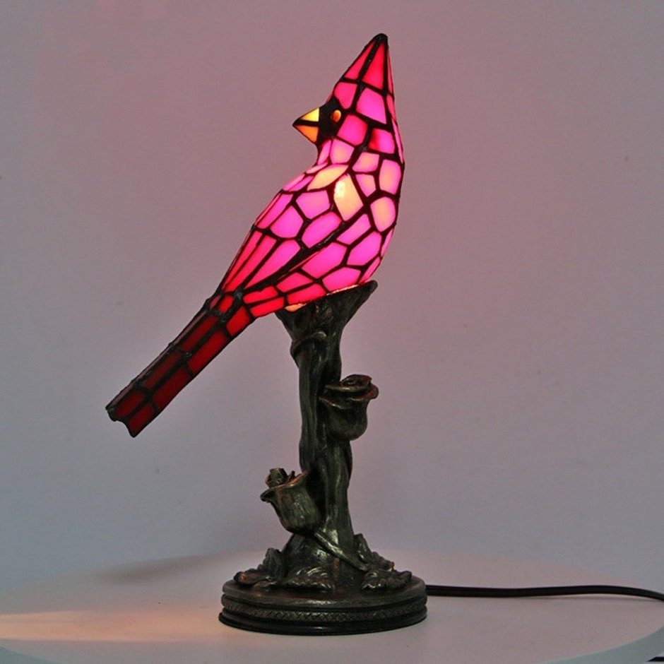 Настольная лампа с птичками