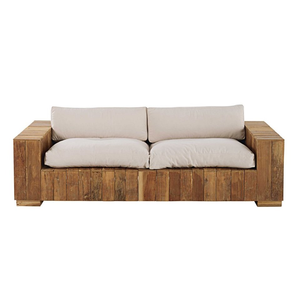 Деревянные диванчики с подушками