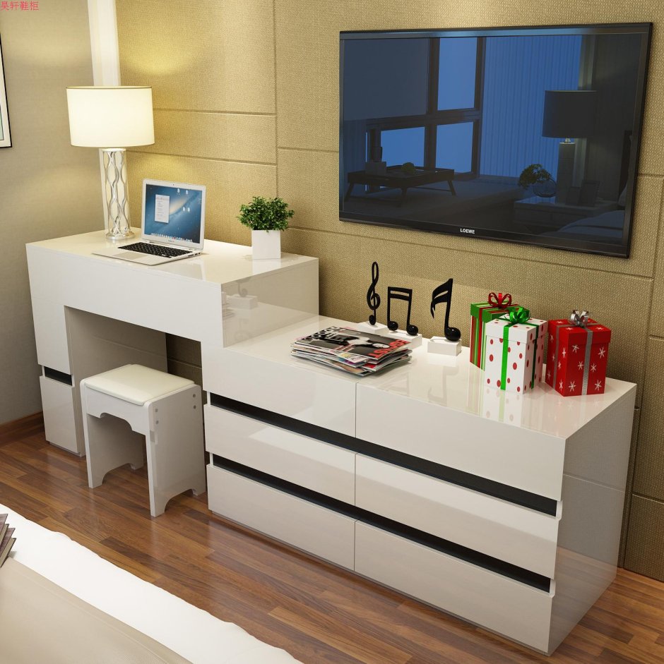 Стол с комодом под одной столешницей