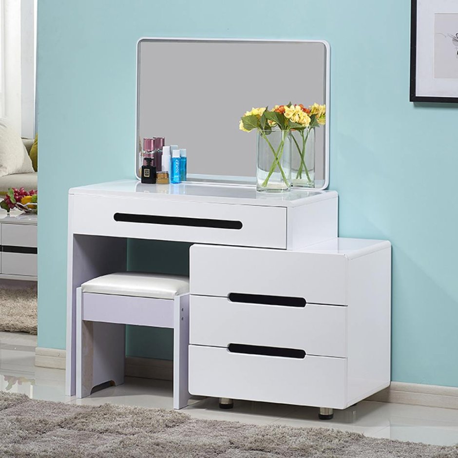 Adeta туалетный столик Инес венге цава/белый глянец 3020