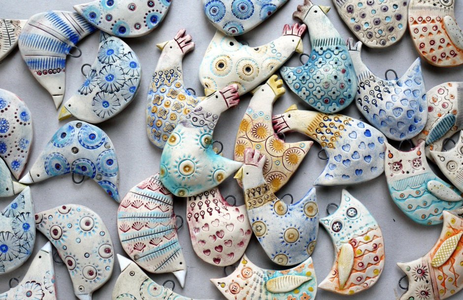 Птицы из керамики