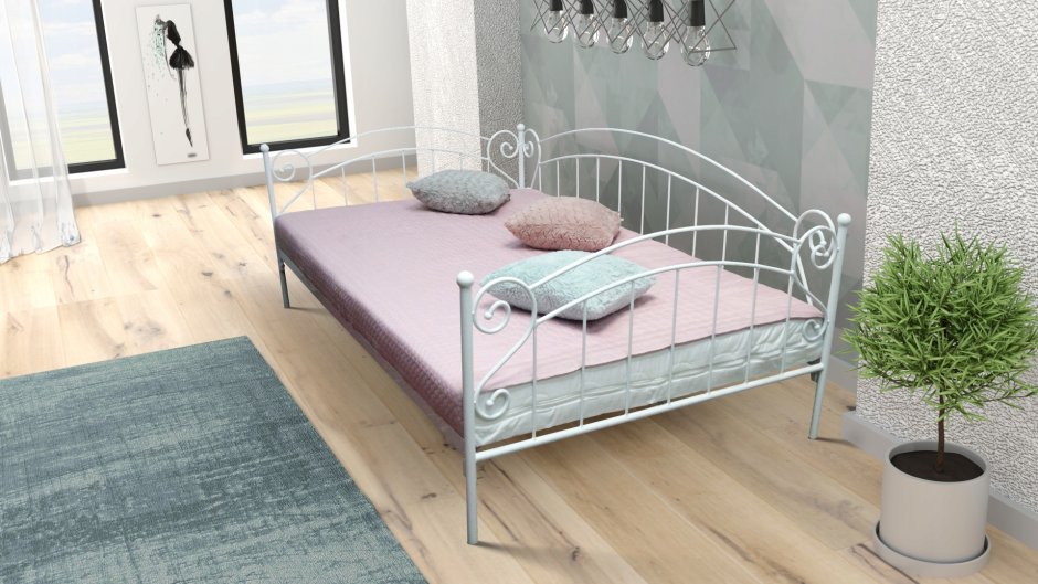 Кровать металлическая Evita 120x200