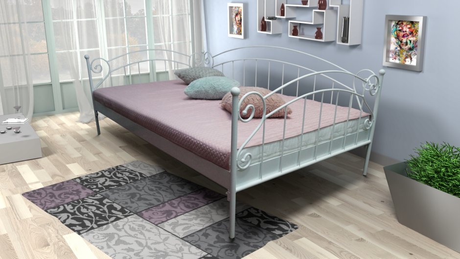 Кровать металлическая Evita 120x200