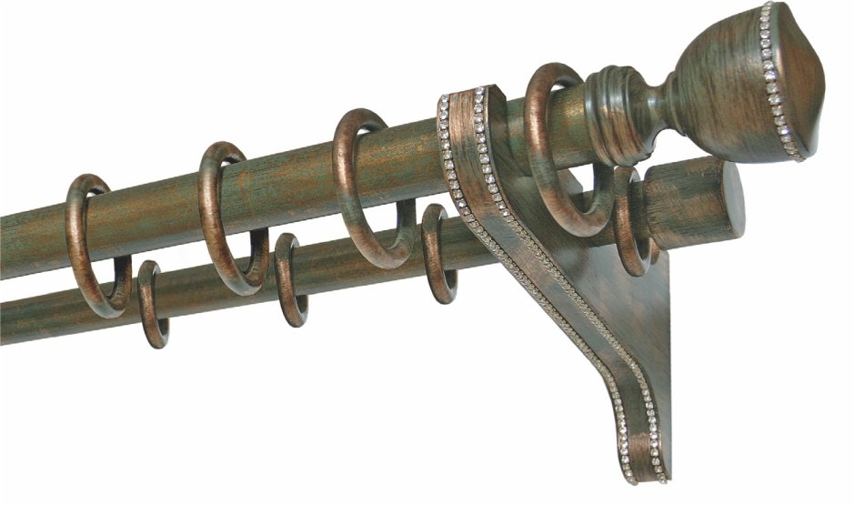 Карнизы уют Винтаж d35 двухрядный