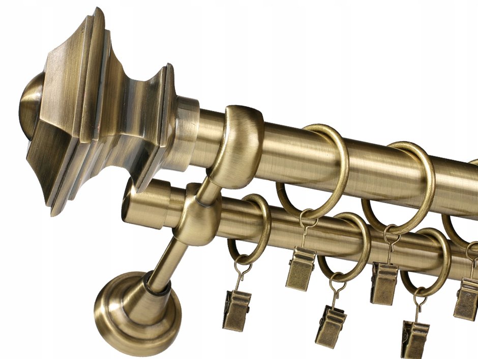 Олексдеко карнизы металлические 19мм серебро