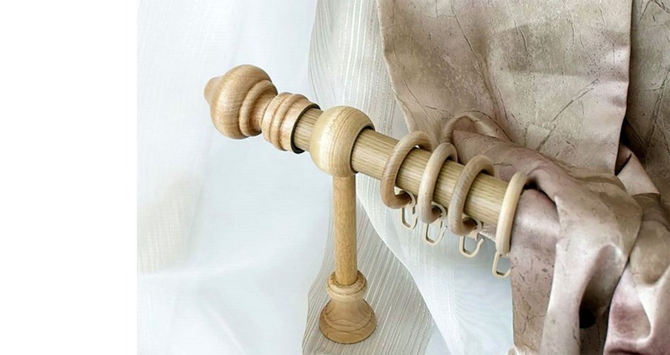 Деревянные круглые карнизы для штор