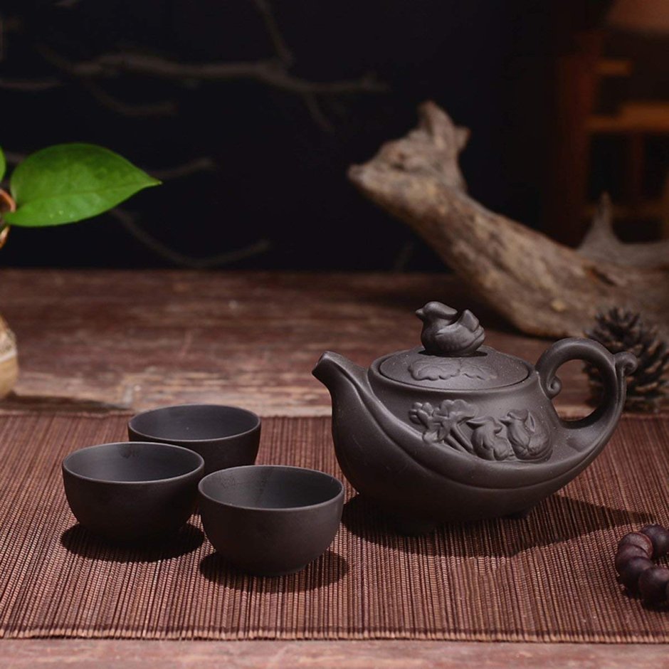 Китайский чайный сервиз из глины