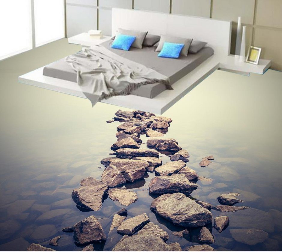 3д пол камни