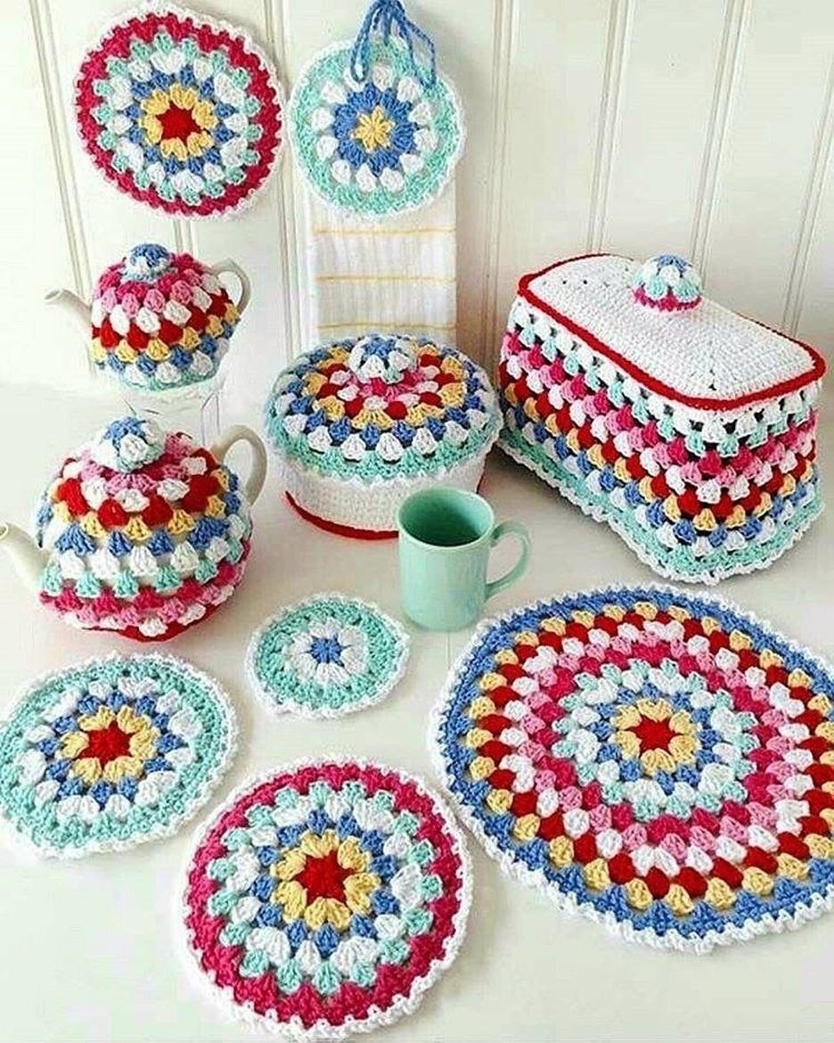 Вязаный декор для кухни