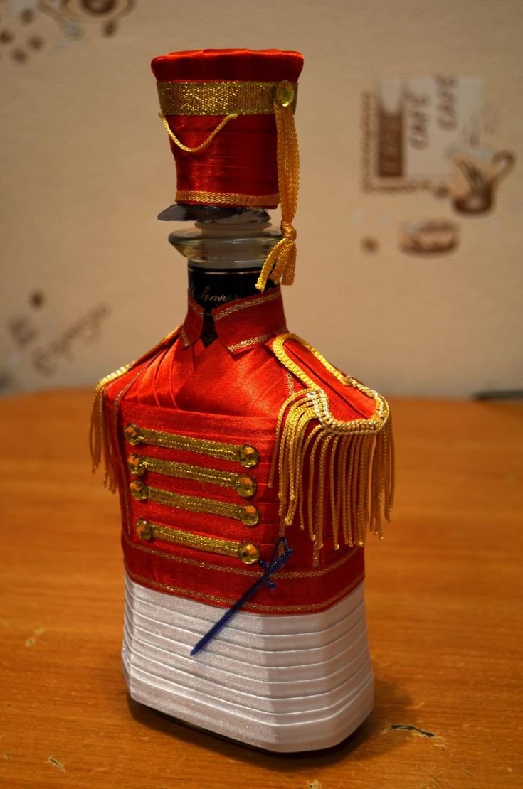 Декор бутылки коньяка