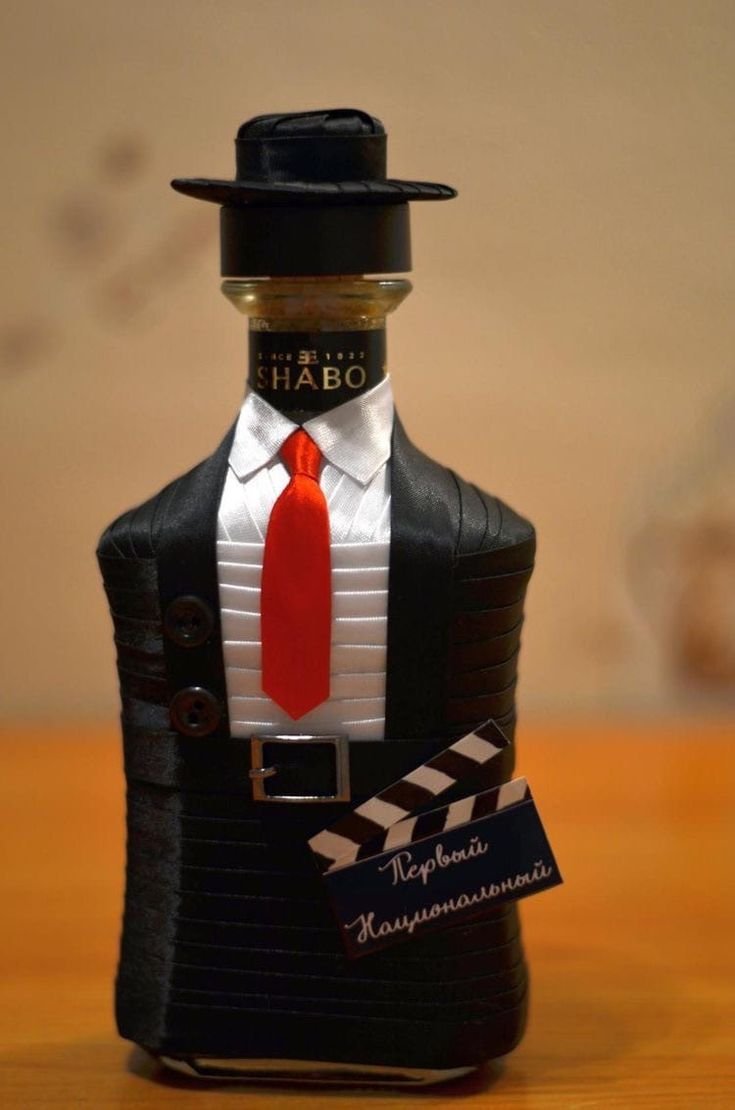 Украшение бутылки для мужчины