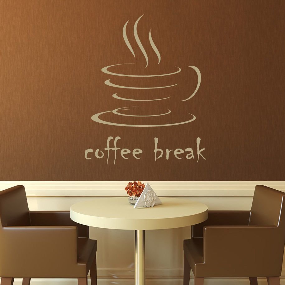 Надписи в кофейне на стене