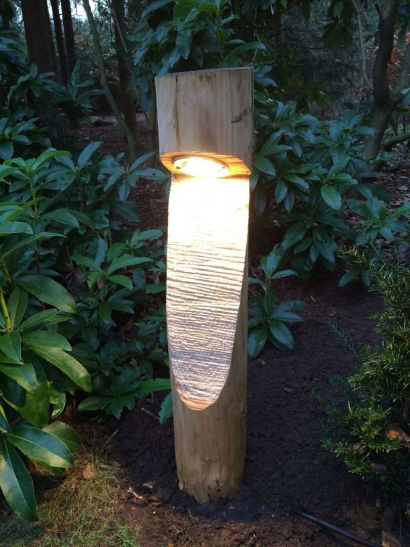 Садовые светильники из дерева