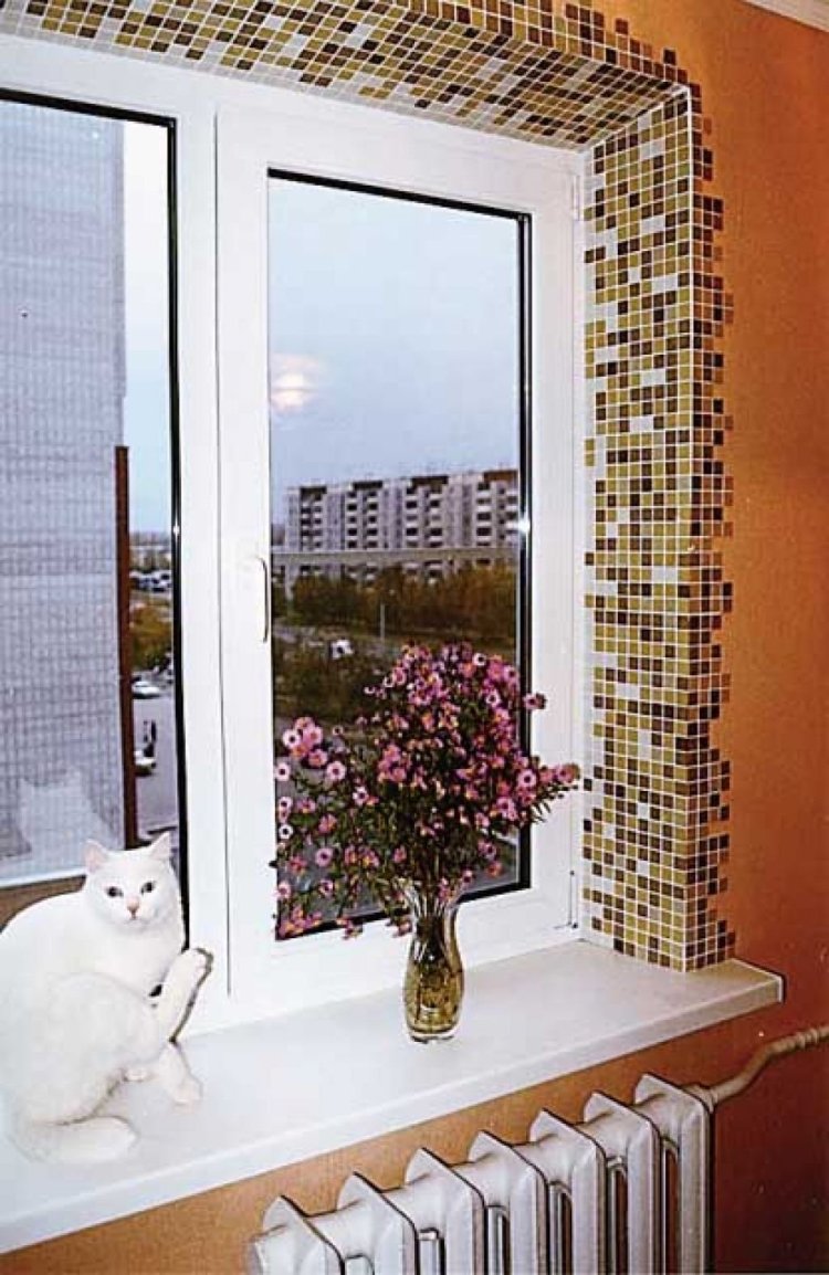 Плитка мозаика для откосов окна