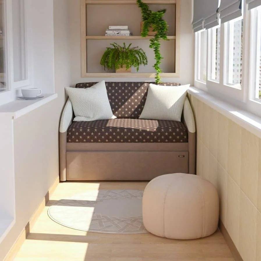 диван для маленькой лоджии