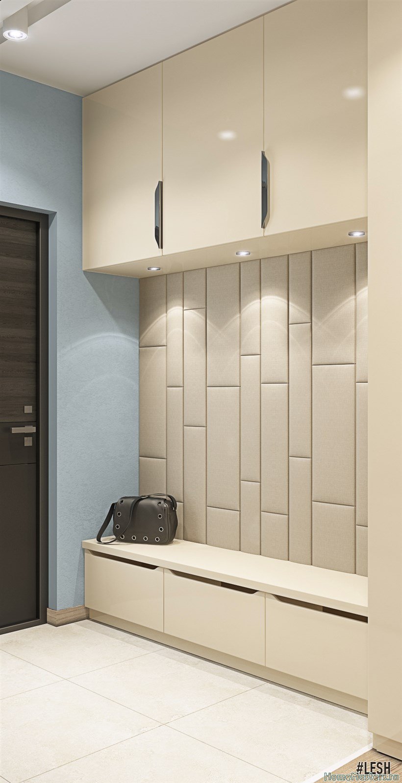Мягкие стеновые панели в прихожей