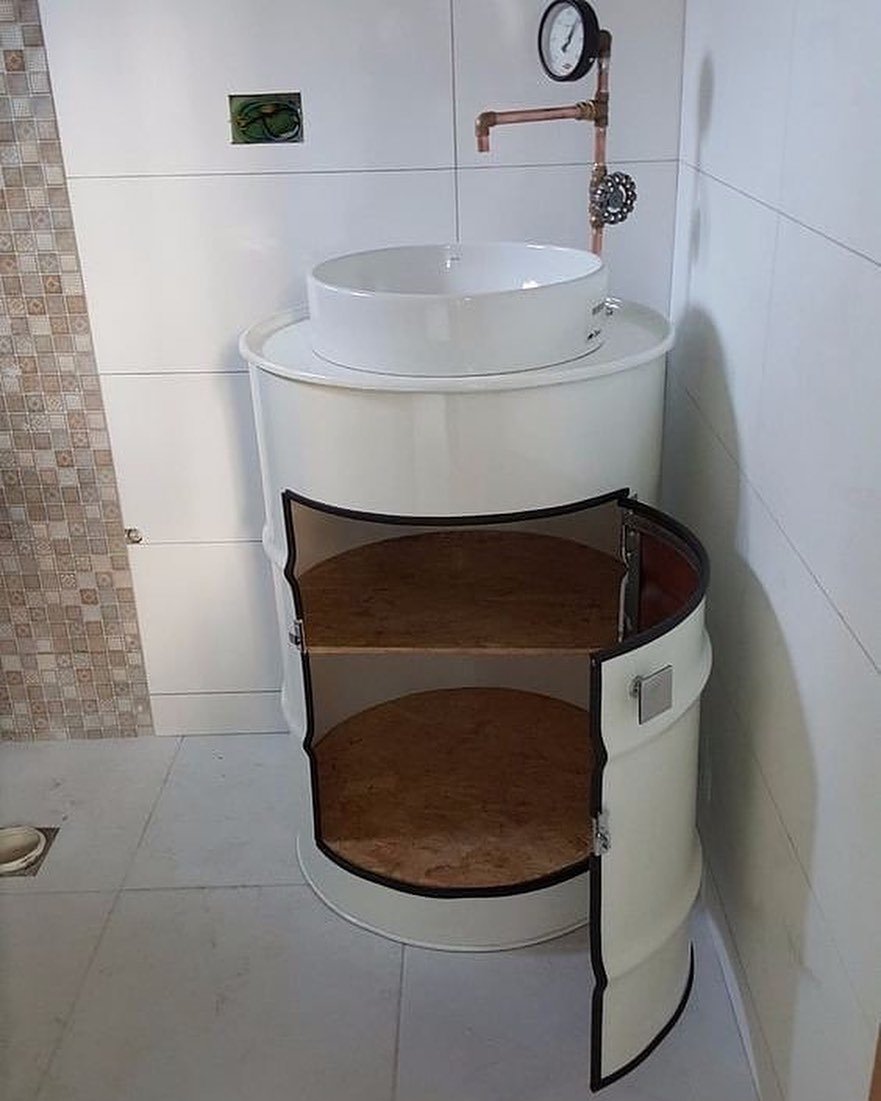 Бочка металлическая под раковину