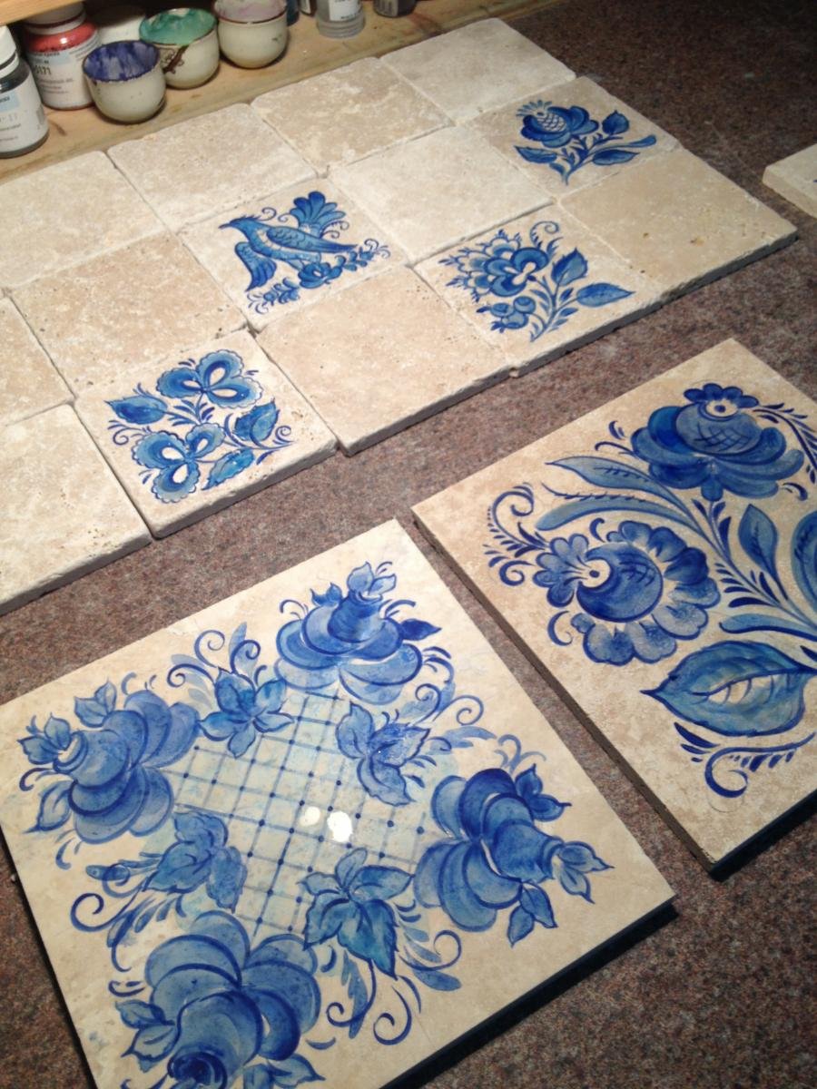 Леруа Мерлен плитка Гжель