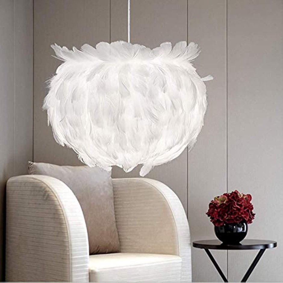 Торшер из перьев