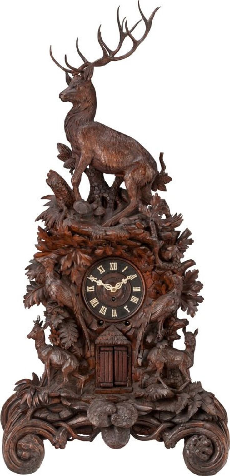 Часы настольные резьба по дереву