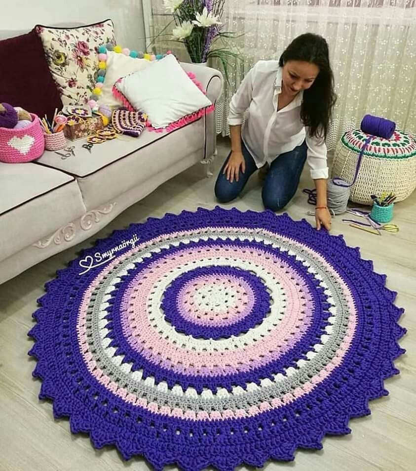 Вязаные половики крючком