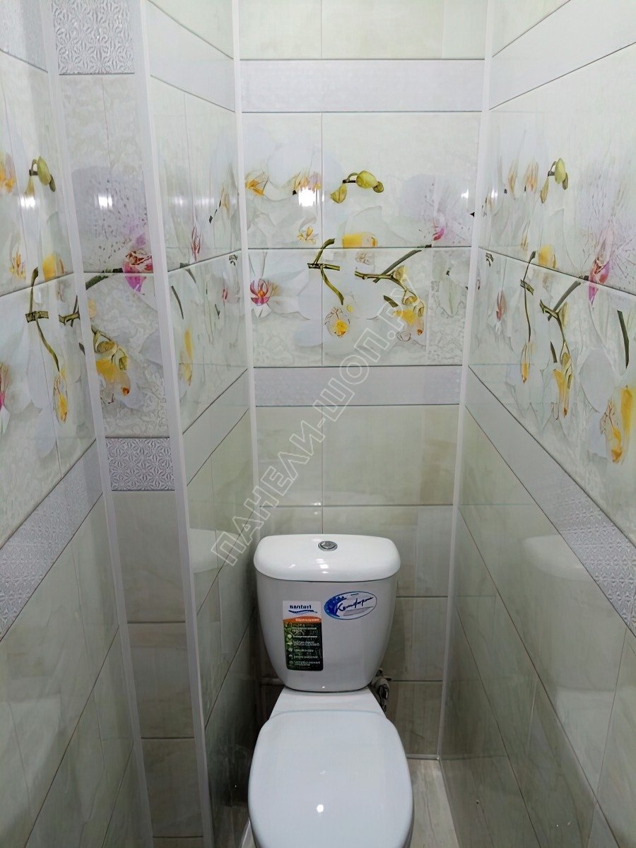 Панель ПВХ unique Орхио с глиттером серебро