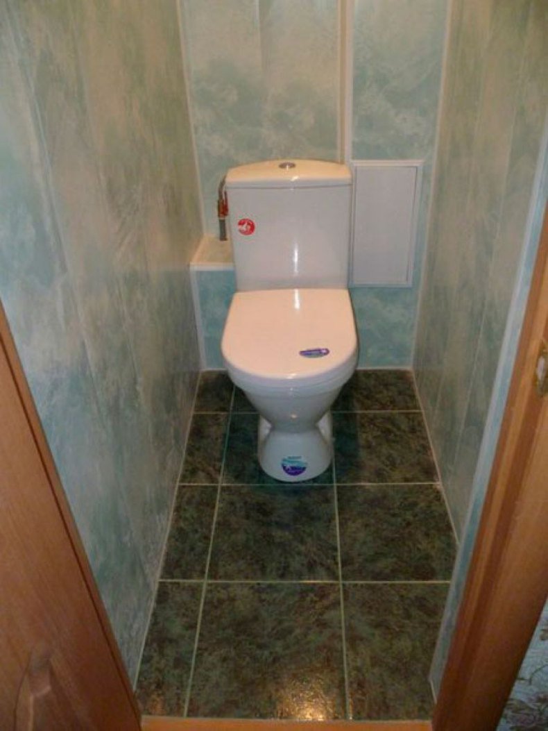 Отделка туалета панелями ПВХ