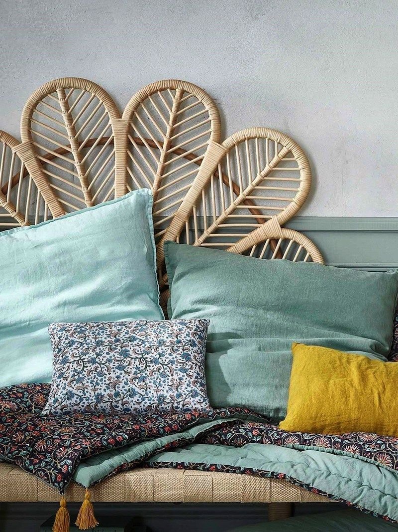 Кровать с ротанговым изголовьем икеа