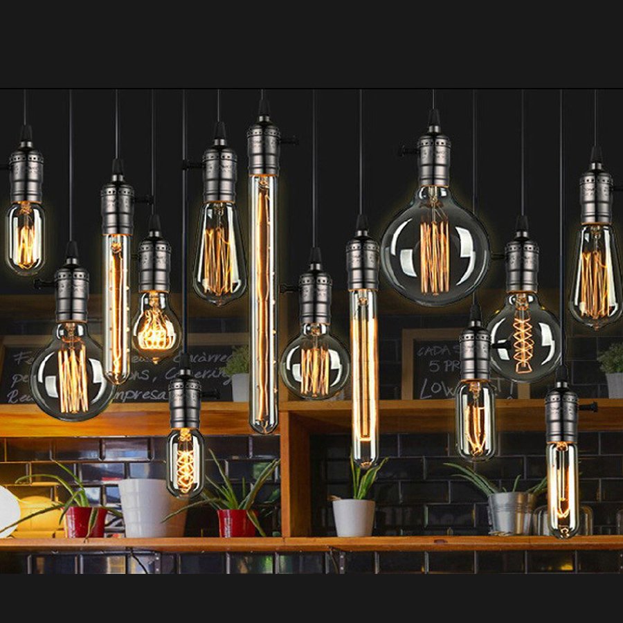 Лампа лофт. 900×682 лампа Эдисона e27, 25w 40w 60w для бара, лампа лофт
