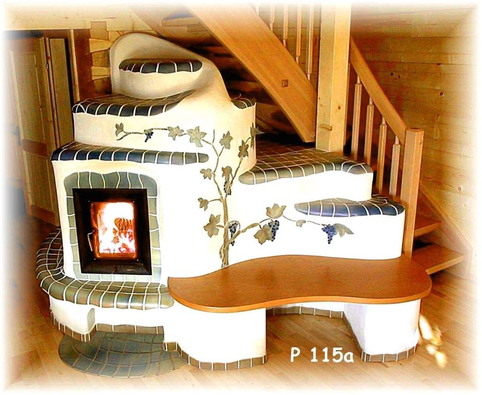 Печь с лежанкой в деревянном доме
