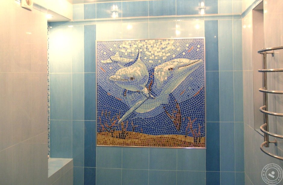 Панно из керамической мозаики в ванную