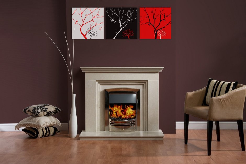 Отделка электрического камина