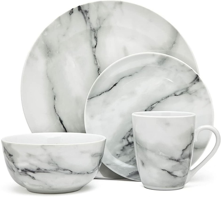 Столовый сервиз Люминарк мрамор
