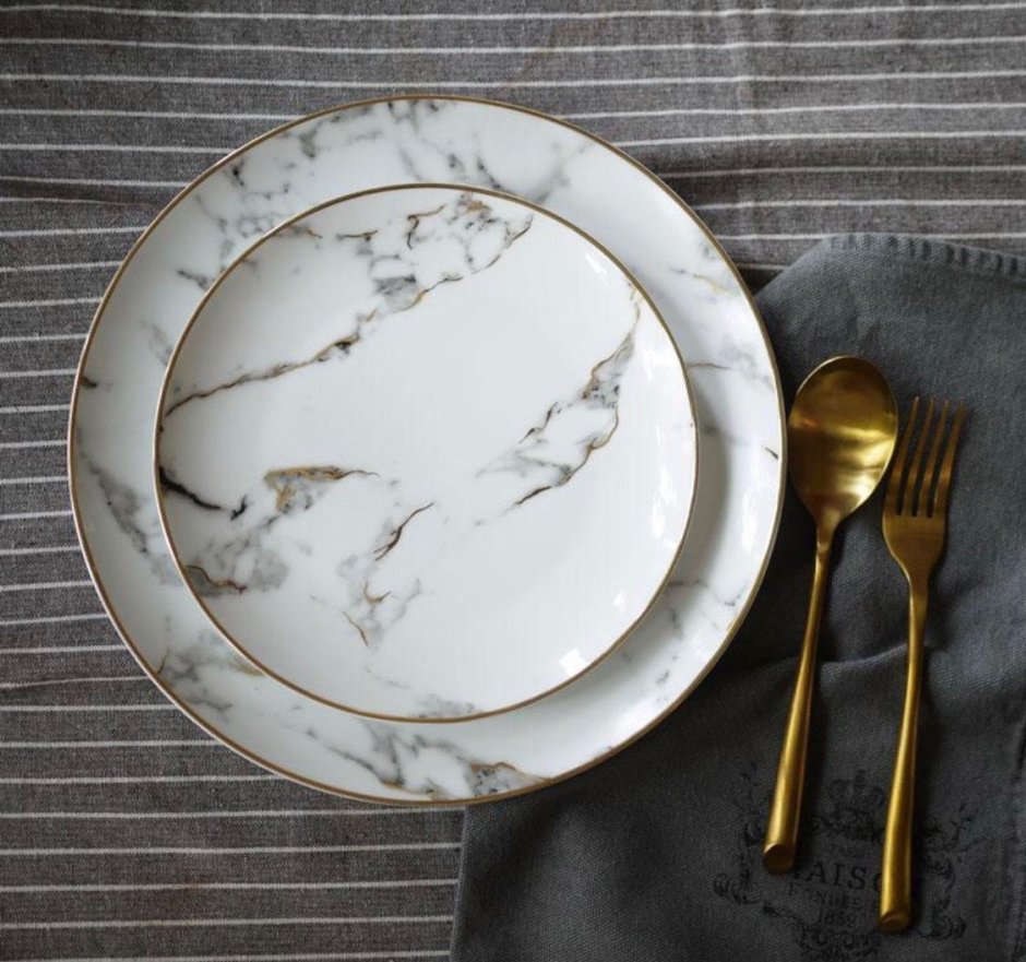 Тарелки под мрамор