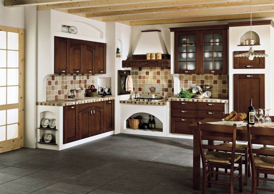 Кухонный гарнитур в деревенском стиле